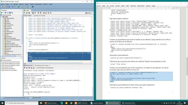Curso de Oracle: Procedimientos almacenados (parámetros de entrada) смотреть онлайн