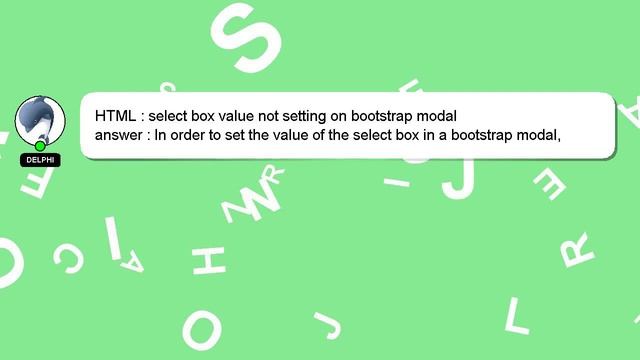 HTML : select box value not setting on bootstrap modal смотреть онлайн