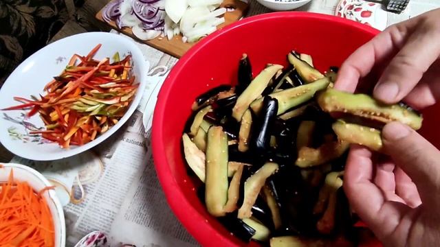 Остренькие Баклажаны с овощами. смотреть онлайн