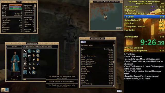 Morrowind House Telvanni Speedrun in 18:13 (no loads) смотреть онлайн