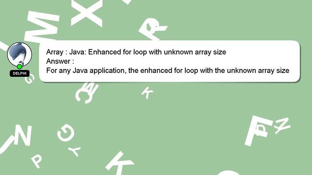 Array : Java: Enhanced for loop with unknown array size смотреть онлайн