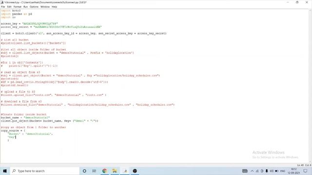 Perform Operation inside S3 bucket using Python boto3 library Tutorial #AWS #S3 #boto3 #python смотреть онлайн