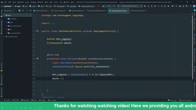Login & Register Android App Using Firebase | Android Studio Authentication | Best LoginUI Part 3/ смотреть онлайн