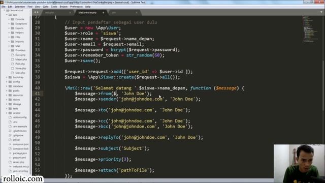 Laravel CRUD + Bootstrap - Kirim email notifikasi (part 33) смотреть онлайн