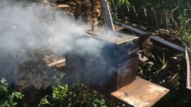 Копчение свиных ребер в коптильне горячего копчения #SMOKEHOUSE BBQ, Гриль смотреть онлайн