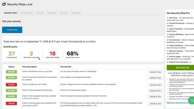 Test your website security with WP Security Ninja смотреть онлайн