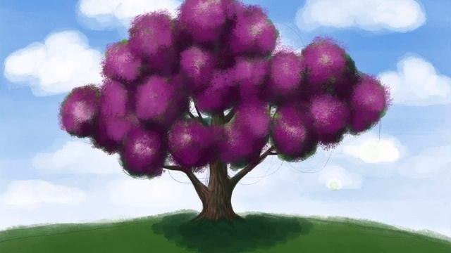 Рисуем дерево, урок рисования смотреть онлайн