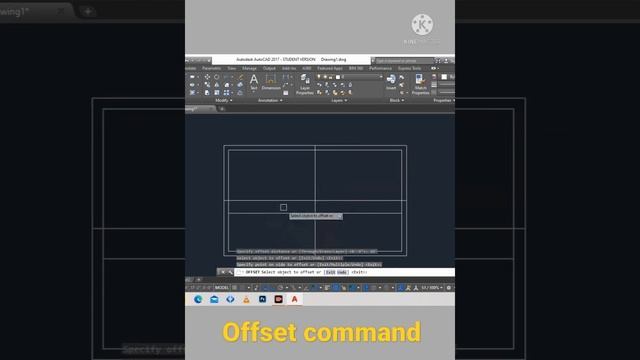 How to Use Offset command in AutoCAD #Short @Autocadshort смотреть онлайн