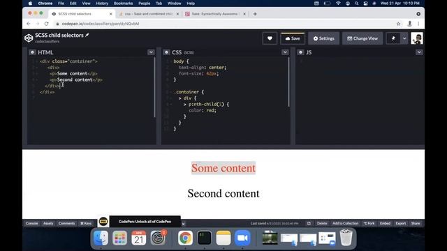 How to use child selectors in SCSS? смотреть онлайн