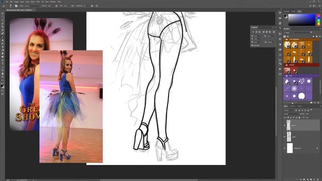 Tutorial: PinUp Character zeichnen in ADOBE PHOTOHOP смотреть онлайн