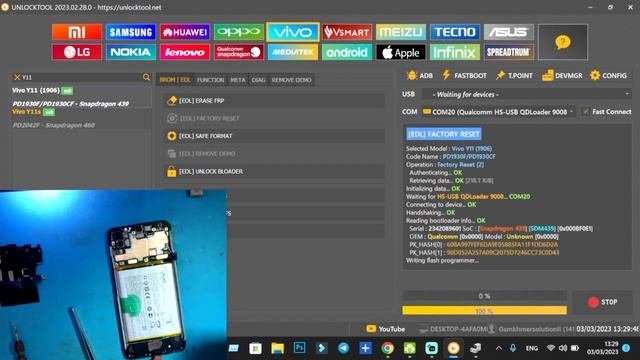 VIVO Y11 Password Pattern Unlock Factory Reset VIVO 1906 Test Point смотреть онлайн