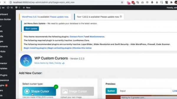 WP Custom Cursor | WordPress Cursor Plugin Configuration