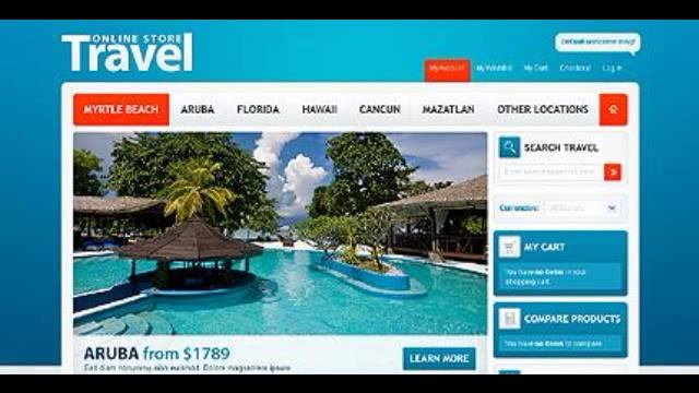 Preview White _ Cyan Travel Agency Magento Theme by Mercur смотреть онлайн