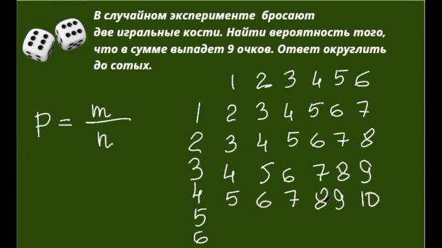 Задача по теории вероятности 9 класс ОГЭ математика смотреть онлайн