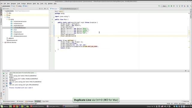 Урок по Java 100: Swing 5: LookAndFeel смотреть онлайн