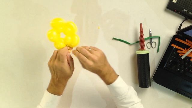 Необычный красивый цветок из шариков шдм ★ flower of long balloons ★ 长气球之花 смотреть онлайн