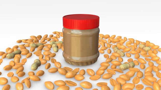 Арахисовая паста, 3D ролик смотреть онлайн