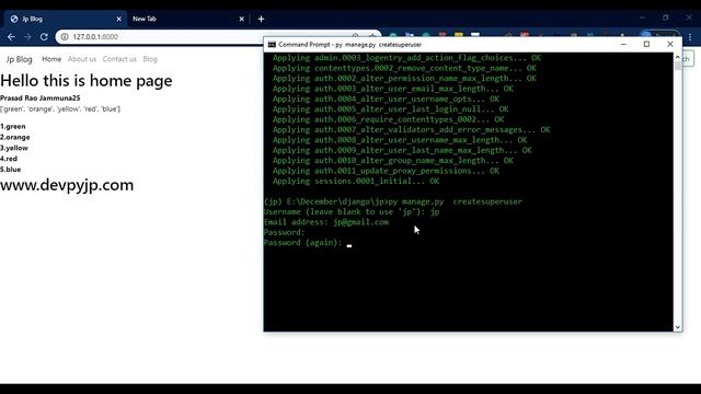 Create super users in django tutorial in telugu | django in telugu смотреть онлайн