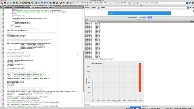 Time Series Forecasting in Python - Holt Winters model using lynx dataset смотреть онлайн