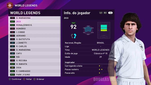 PES 2020 - FACES e STATS LEGENDS | EFootball смотреть онлайн