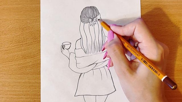 Как Нарисовать Девушку В Розовом Платье | Простые Рисунки Для Начинающих смотреть онлайн