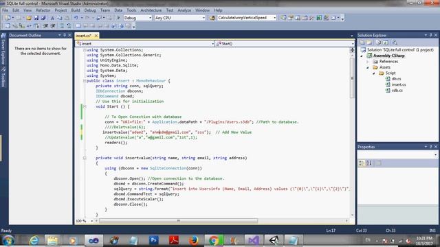 tutorial Unity3d and SQLite database Part 2 смотреть онлайн