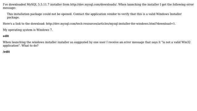 Can't install MySQL 5.5.11.7 (beta) (2 Solutions!!) смотреть онлайн