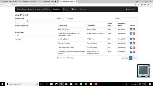 Student Project Allocation and Management System (PHP, MYSQL, HTML, CSS, BOOTSTRAP) смотреть онлайн