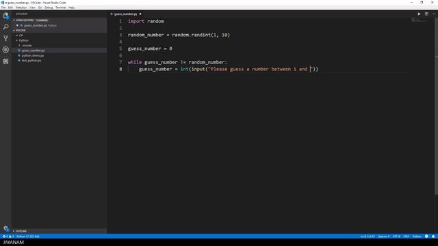 Python Programming for Beginners : Guessing Game смотреть онлайн