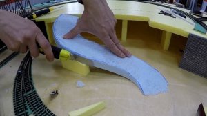 Макет железной дороги с начала#8 ЗАГОТОВКА ЛАНДШАФТА 1
