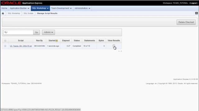 Oracle APEX 4.2.4 Tutorial (03 of 22) - Use SQL Workshop to create tables from SQL scripts. смотреть онлайн