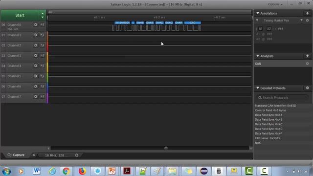 Controller Area Network(CAN) programming Tutorial 18: bxCAN protocol decoding using analyzer смотреть онлайн