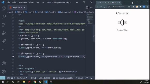 Access Previous State Values in Functional React Components смотреть онлайн
