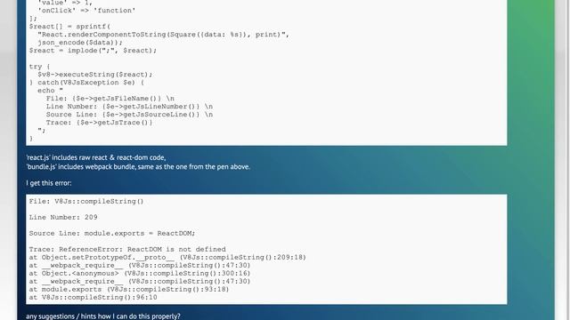 PHP V8Js render react written in typescript смотреть онлайн