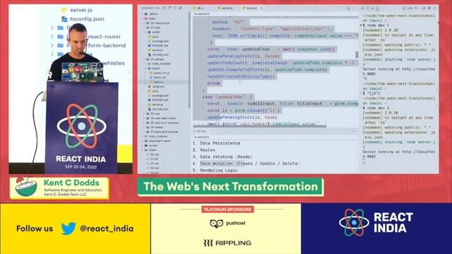 The Web's Next Transformation | Kent C Dodds - React India 2022 смотреть онлайн