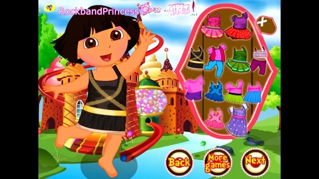 Dora The Explorer Dress Up Games - Dora Candy Land Game смотреть онлайн