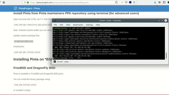 How to install pinta using terminal in ubuntu | linux mint смотреть онлайн