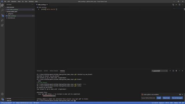 How to create a new branch on GitHub // Commit & Push смотреть онлайн