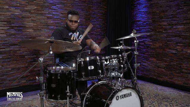 Yamaha Absolute Hybrid Maple Drum Set 20/10/12/14 - Solid Black (AM0JF40JSOB) смотреть онлайн