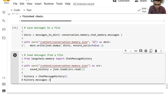 E.25 | Prompt Engineering using LangChain ?️? | Memory Saving and Loading | Ch.7 7/8 смотреть онлайн