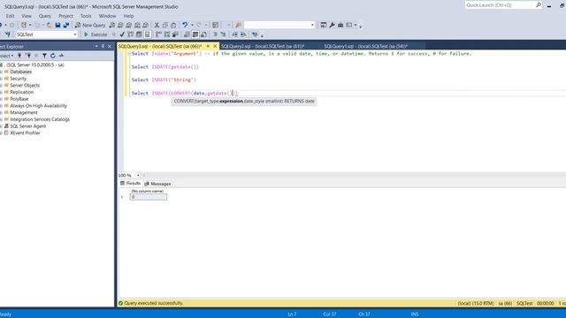 SQL Server ISDATE() function. смотреть онлайн