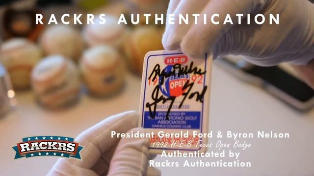 Byron Nelson & President Gerald Ford - Rackrs Autograph Authentication