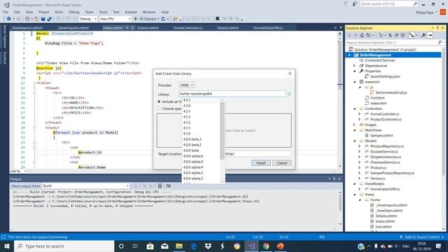 Part 42 - How to Install Bootstrap IN ASP.NET Core MVC смотреть онлайн