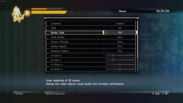 Yakuza 0 PC Settings