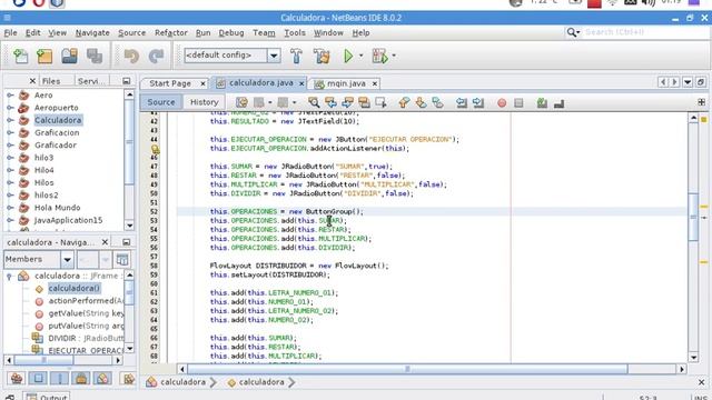 calculadora desde codigo en java смотреть онлайн