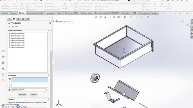 Solidworks - Tôlerie - Introduction à la vue éclatée смотреть онлайн