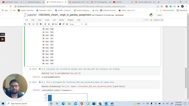 CISC504A vikram singh in pandas assignment Jupyter Notebook Google Chrome 16 March 2022 смотреть онлайн