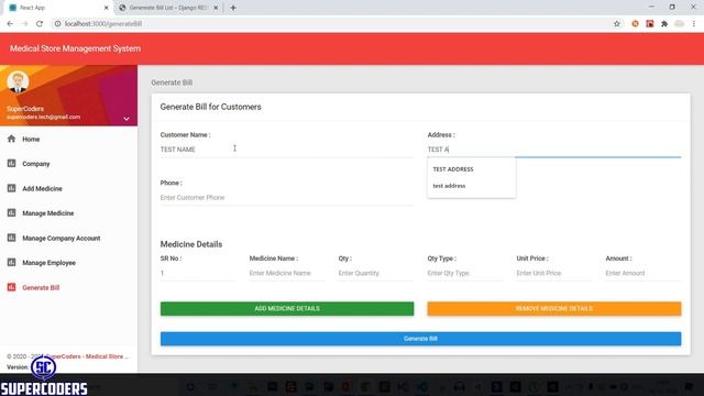 Django React Medical Store Management Part 29 | Complete Bill Save | Generate and Print Tutorial смотреть онлайн