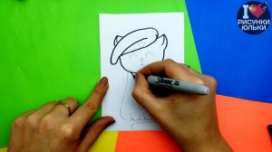 Рисунок для папы на 23 февраля | Что нарисовать папе на открытке | Рисунки Юльки для папы