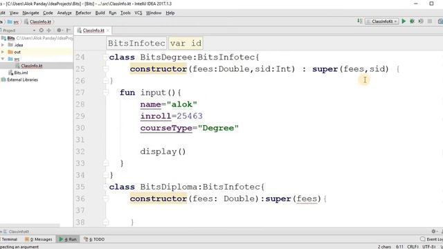 Kotlin in hindi lec 9(2) (primary constructor and secondary constructor in kotlin) смотреть онлайн